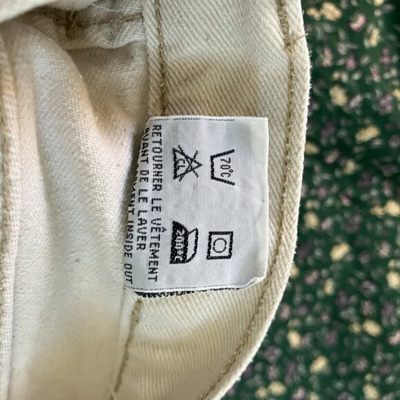 Vintage Spirit Denim Mom Jeans Womens High Rise Off White 90s Neutral Minimalist - Picture 5 of 9